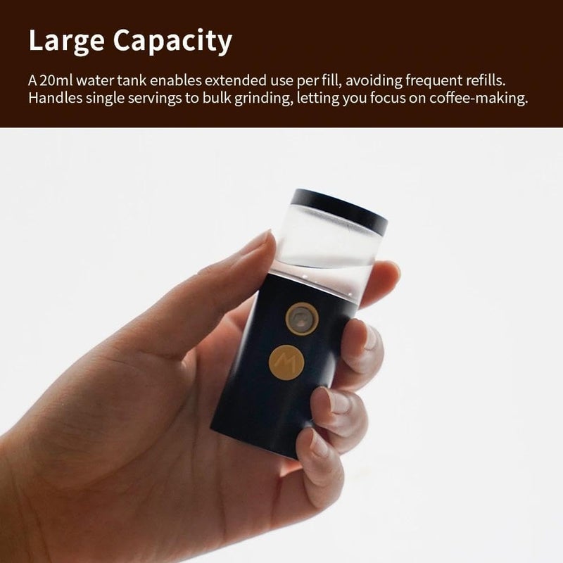 WATCHGET 20ml Cylindrical Coffee Bean Atomizer Rdt Sprayer for Reducing Coffee Powder Static, Portable Electric Nano-Atomizer Rechargeable Espresso Sprayer, Black - Image 5